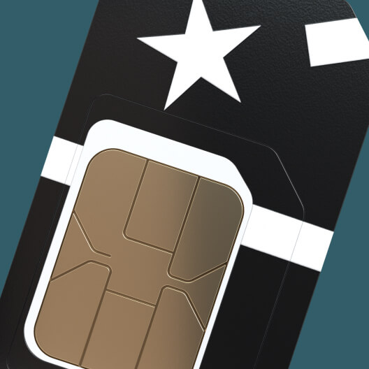 An “EcoSIM” that uses 75% less plastic than a regular SIM card